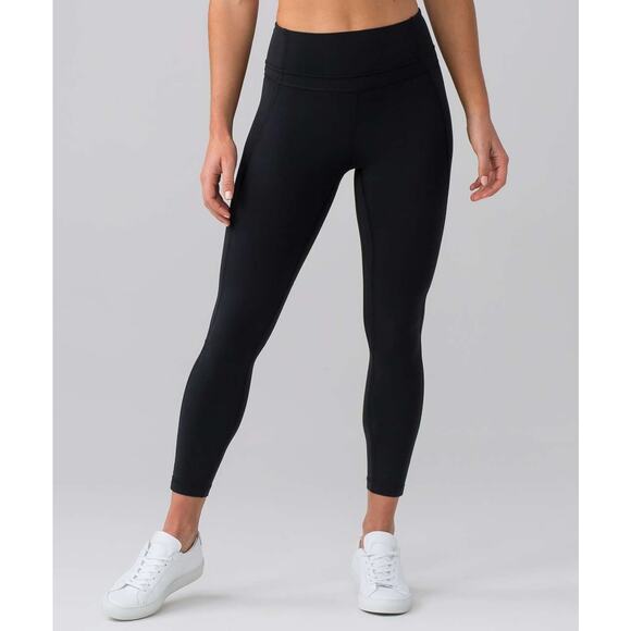 Lululemon Black Nulu Pushing Limit 7/8 Tight Leggings - Size 4 - Picture 1 of 9